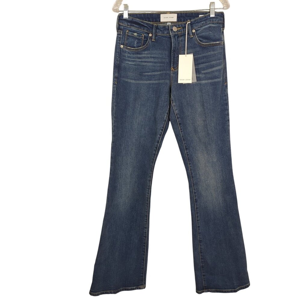 Dear John Rosa Mid-Rise Flare Women's Jeans Size‎ 28 Medium Wash Denim